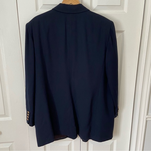 Ralph Lauren Women’s 100% Wool Navy Gold Classic Logo Crest 2 Piece Suit Blazer - Picture 10 of 14